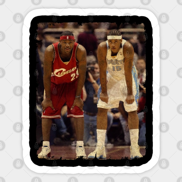 Lebron James vs Carmelo Anthony Sticker by Wendyshopart